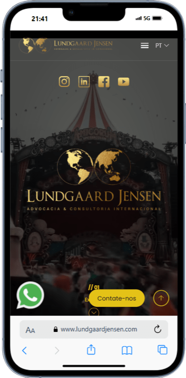 Exemplo de site de advogado - Lundgaard Jensen